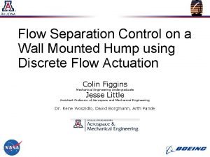 Flow Separation Control on a Wall Mounted Hump
