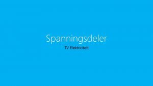 Spanningsdeler