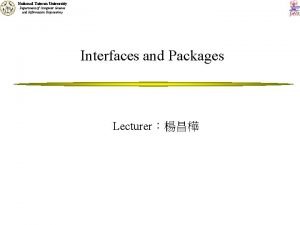 National Taiwan University Department of Computer Science and
