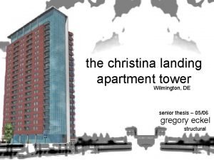 the christina landing apartment tower Wilmington DE senior