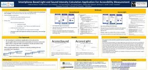 SmartphoneBased Light and Sound Intensity Calculation Application For