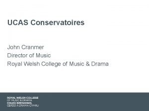 Conservatoires ucas