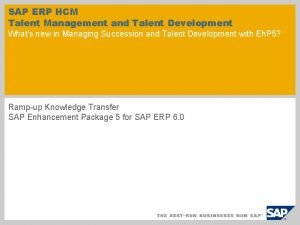 Talent management sap