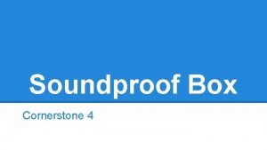 Soundproof design