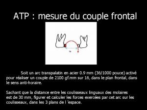 ATP mesure du couple frontal Soit un arc