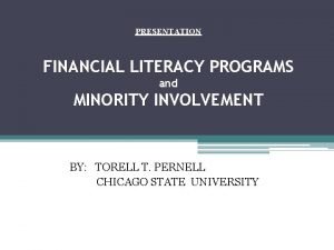 Financial literacy at minority serving institutions