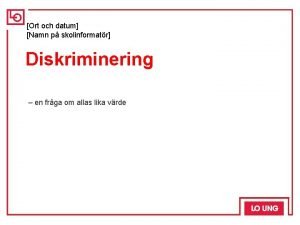 Ort och datum exempel Ort och datum exempel