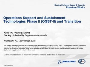 Boeing Defense Space Security Phantom Works Operations Support