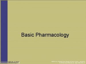 Basic Pharmacology Bledsoe et al Paramedic Care Principles