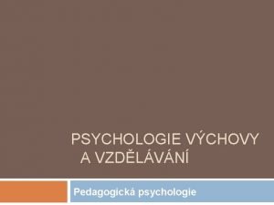 Psychologie