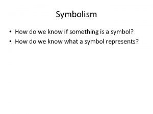 Symbolism examples