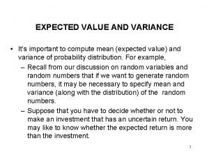 Variance expected value formula Variance expected value formula