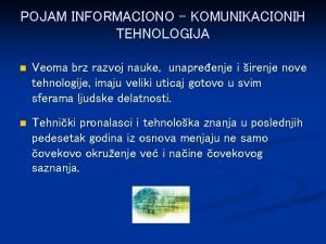 Sta su informacione tehnologije