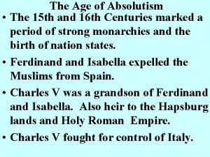 Age of absolutism quiz