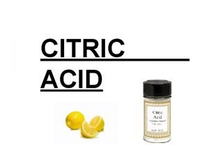 Citric acid discovery