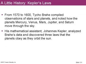 A Little History Keplers Laws From 1570 to