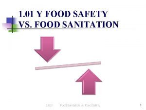 1 01 Y FOOD SAFETY VS FOOD SANITATION