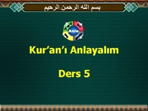 Bu derste Kuran Vahyin amac Saad Suresi 29