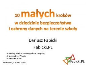 Dariusz fabicki