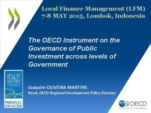 Local Finance Management LFM 7 8 MAY 2015