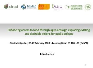 Enhancing access to food through agroecology exploring existing