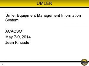 Umler data specification manual