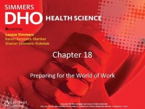 Chapter 18 preparing for the world of work