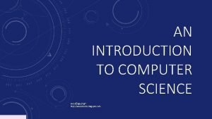 AN INTRODUCTION TO COMPUTER SCIENCE http kalviamuthu blogspot