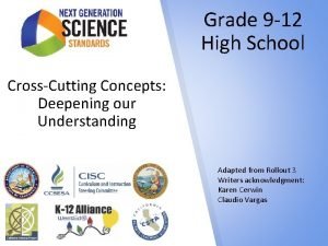 Grade 9 12 High School CrossCutting Concepts Deepening