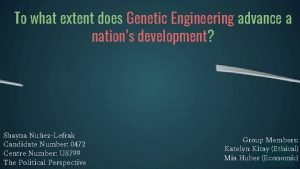 Genetic engineering conclusion