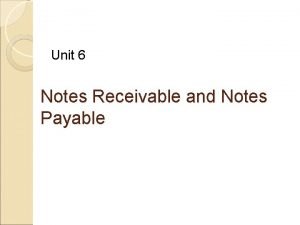 Note payable Note payable