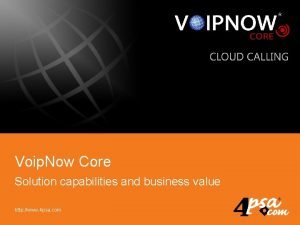 Voipnow platform