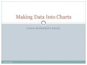 Making Data Into Charts USING MICROSOFT EXCEL by