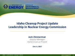 Idaho cleanup project