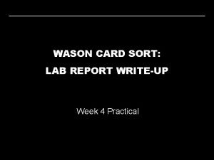 WASON CARD SORT LAB REPORT WRITEUP Week 4