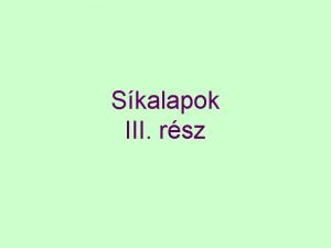 Skalapok III rsz llkonysgvizsglat Elcsszs az alapskon alapskon