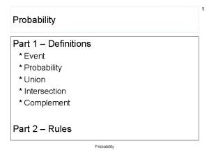 Union definition probability Union definition probability