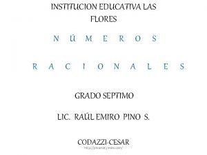 INSTITUCION EDUCATIVA LAS FLORES N R A M