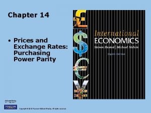 Chapter 14 Prices and Exchange Rates Purchasing Power