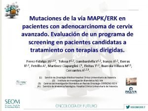 Mutaciones de la va MAPKERK en pacientes con