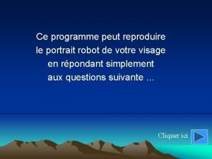 Ce programme peut reproduire le portrait robot de