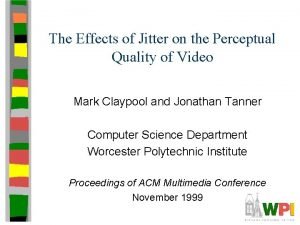 Jitter video effects