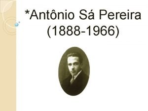 Antnio S Pereira 1888 1966 Professor e pianista