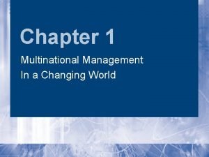 Multinational management