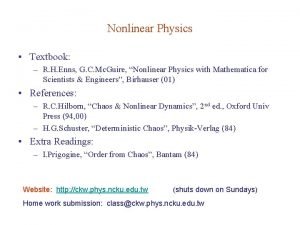 Nonlinear Physics Textbook R H Enns G C