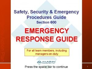 Emergency Action Plan Safety Security Emergency Procedures Guide