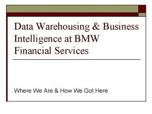 Bmw business intelligence
