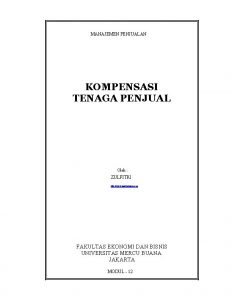 Kompensasi tenaga penjualan