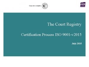 Court registry Court registry