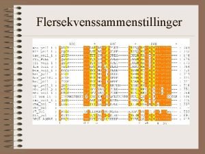 Flersekvenssammenstillinger Poengberegning for flersekvenssammenstillinger M Q P I